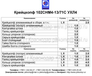 крейцкопф компрессора 102СНМ4-13/71С,ПИККОМП,+7861+2426427